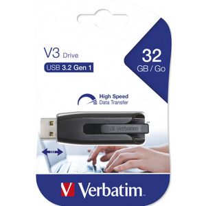 USB STICK VERBATIM STORENGO V3 32GB BLACK,  USB3.0, #49173