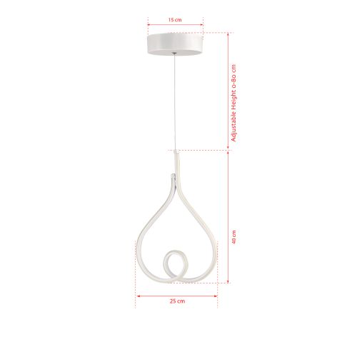 Skylove White - Yellow Light White Chandelier slika 6