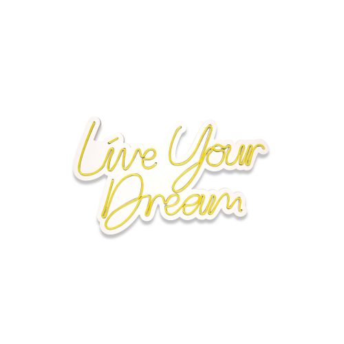 Wallity Ukrasna plastična LED rasvjeta, Live Your Dream - Yellow slika 11