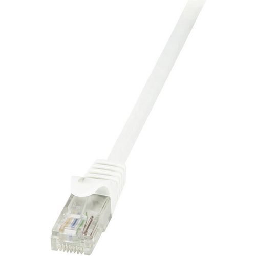 LogiLink CP2091U RJ45 mrežni kabel, Patch kabel cat 6 U/UTP 10.00 m bijela sa zaštitom za nosić 1 St. slika 2