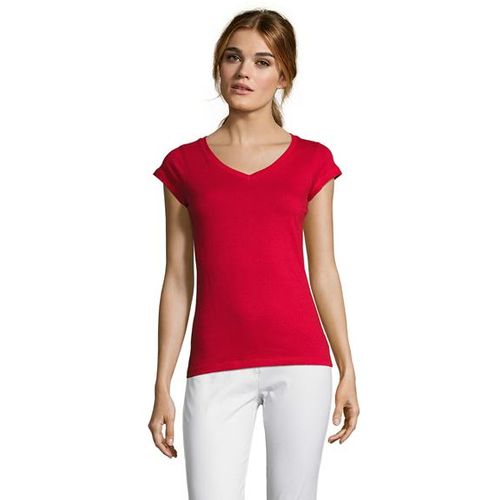 MOON ženska majica sa kratkim rukavima - Crvena, M  slika 1