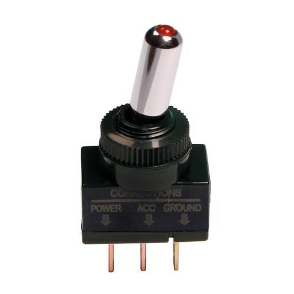 Prekidač LED sa 3 pina 12/24V - Crveni slika 1