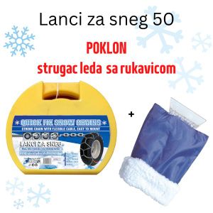 Lanci za sneg 50 poklon Strugač leda sa rukavicom