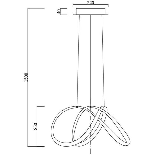 Avide luster Varina 52W 540x1500mm 4000K slika 2