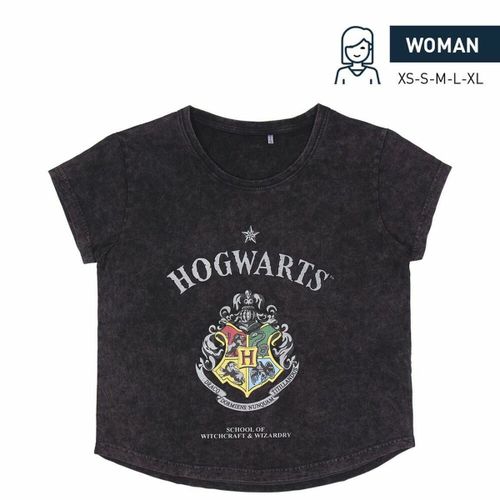 Ženska Majica Kratkih Rukava Harry Potter - Siva Tamno Siva L slika 1