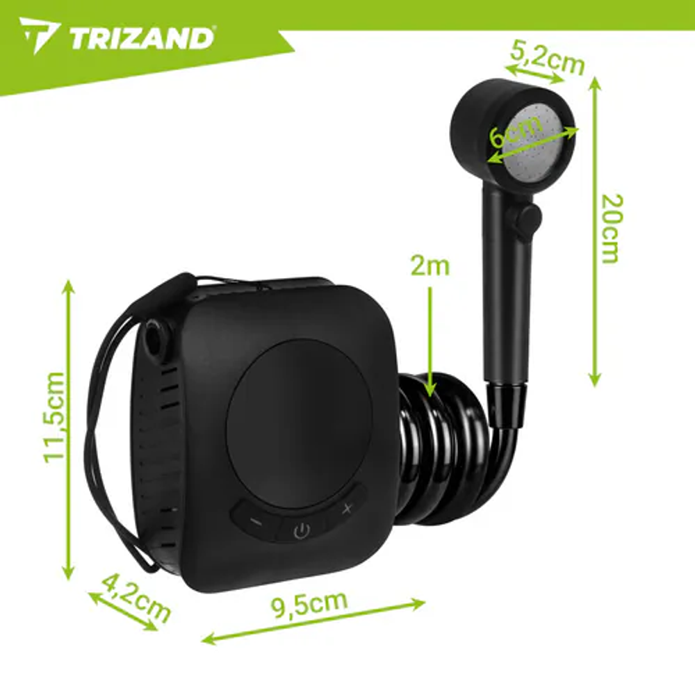 Trizand putni tuš s baterijom od 8000 mAh slika 3