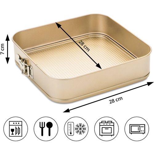 Četvrtasti pekač Rosmarino Baker Gold – 28 cm slika 3