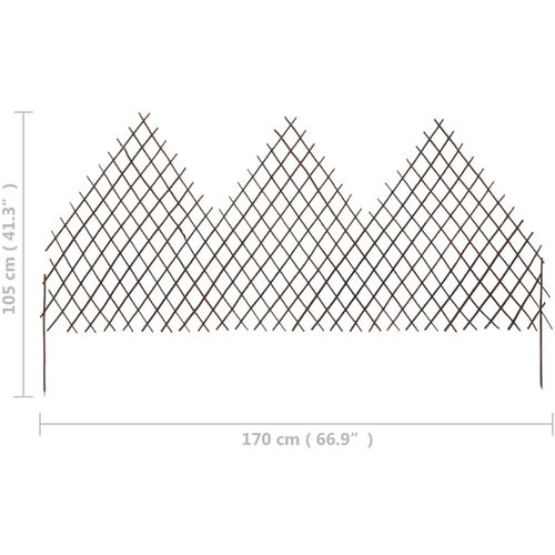 Rešetkaste vrtne ograde 5 kom 170 x 105 cm od vrbe slika 19