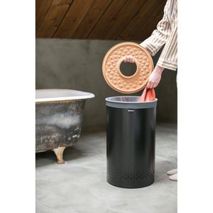 Brabantia koš za rublje 60L, okrugli, crni