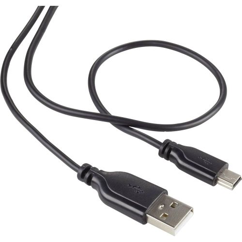 Renkforce USB 2.0  [1x muški konektor USB 2.0 tipa a - 1x muški konektor USB 2.0 tipa mini b] 1.00 m crna supersoft oplaštenje Renkforce USB kabel USB 2.0 USB-A utikač, USB-Mini-B utikač 1.00 m crna supersoft oplaštenje RF-4080792 slika 1