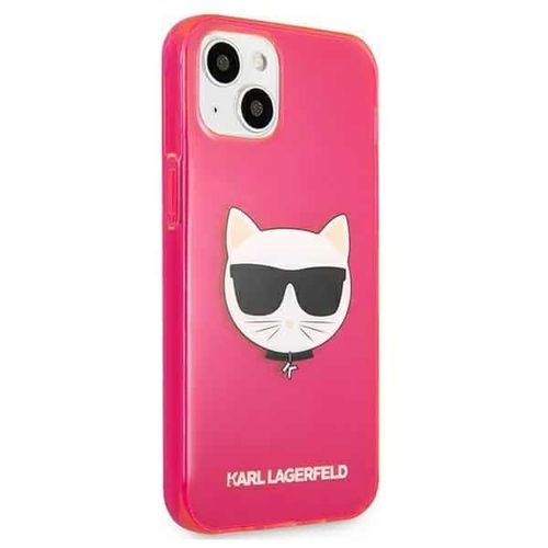 Karl Lagerfeld originalna maska za iPhone 13 mini Glitter Choupette Fluo slika 4