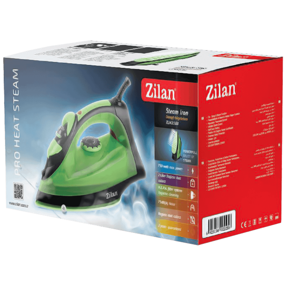 Zilan Pegla na paru, 2200 W, Anticalc And Drip, zeleno/crna - ZLN2188 GR slika 2