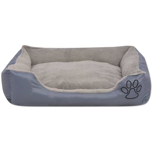 Krevet za pse s podstavljenim jastukom veličina M sivi slika 28