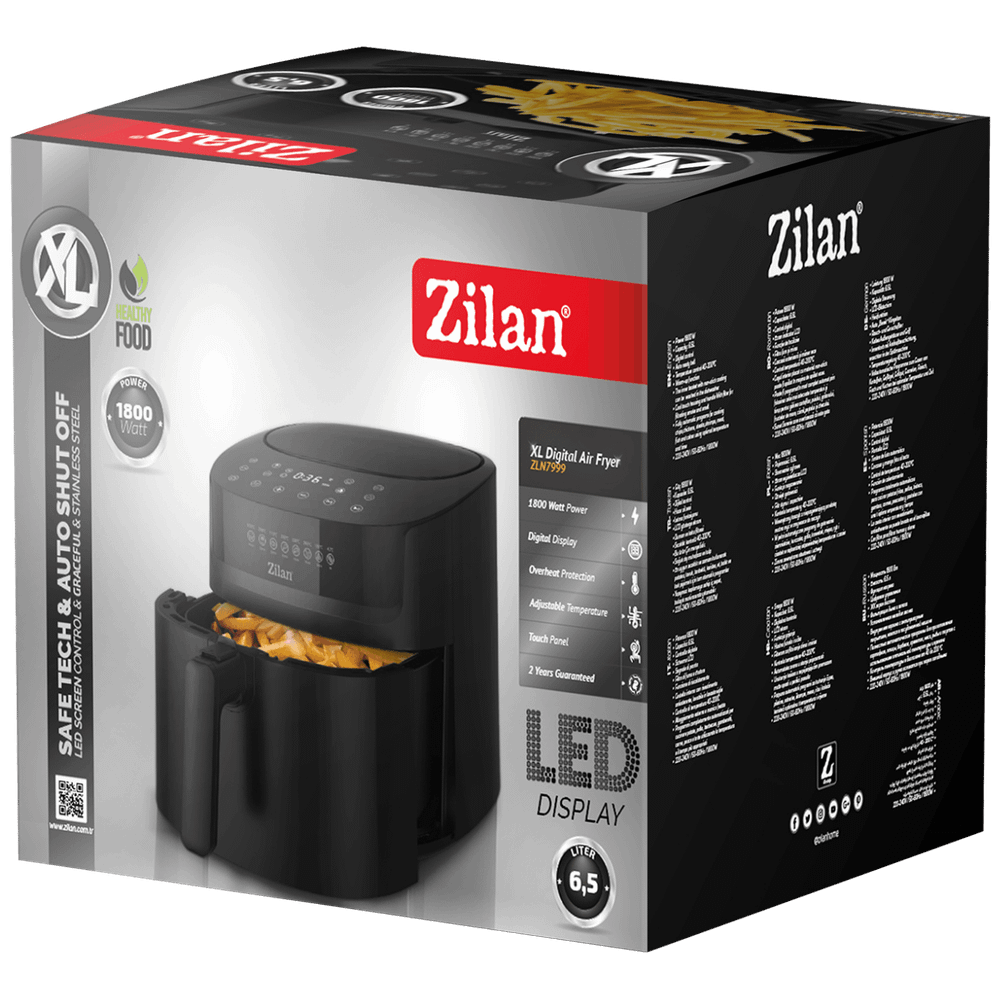 Zilan Friteza na vrući zrak, 1800 W, XL zapremina posude 6.2 lit. - ZLN7999 slika 2