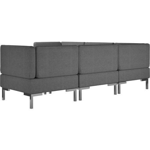 6-dijelni set sofa od tkanine tamnosivi slika 13
