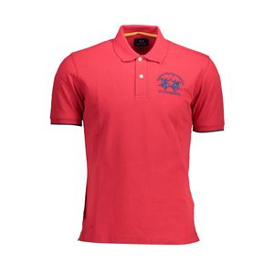 LA MARTINA MEN'S RED SHORT SLEEVED POLO SHIRT