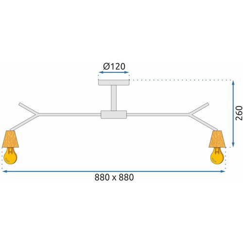 TOOLIGHT Skandinavska metalna stropna svjetiljka APP694-5C slika 12