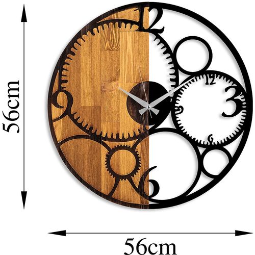 Wallity Ukrasni drveni zidni sat, Circles slika 8