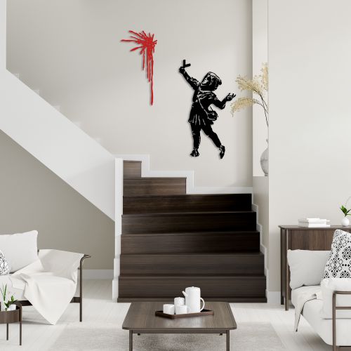 Wallity Metalna zidna dekoracija Banksy Metal 09 slika 4