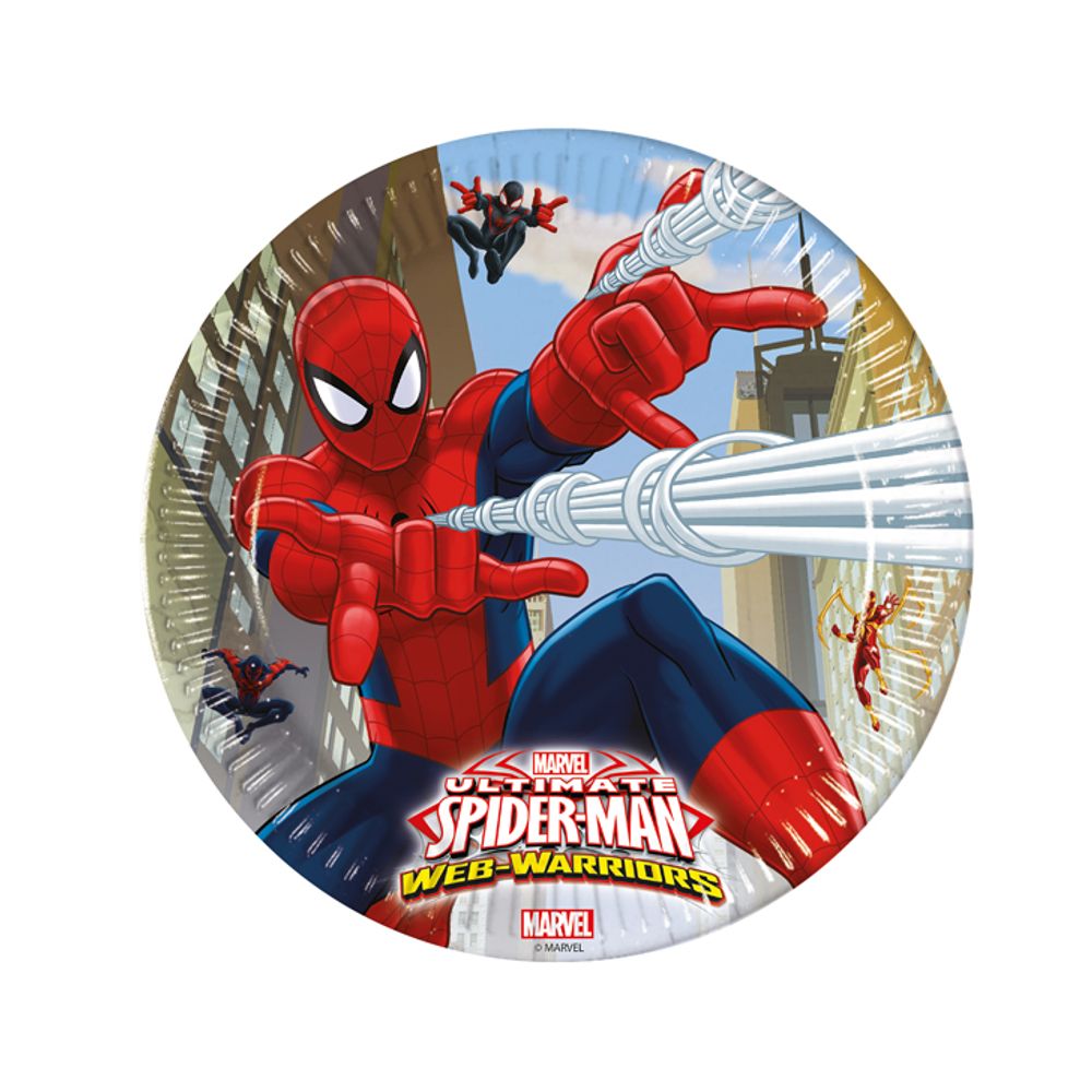 Papirni tanjir Ultimate Spiderman 23 cm, 8 komada slika 1