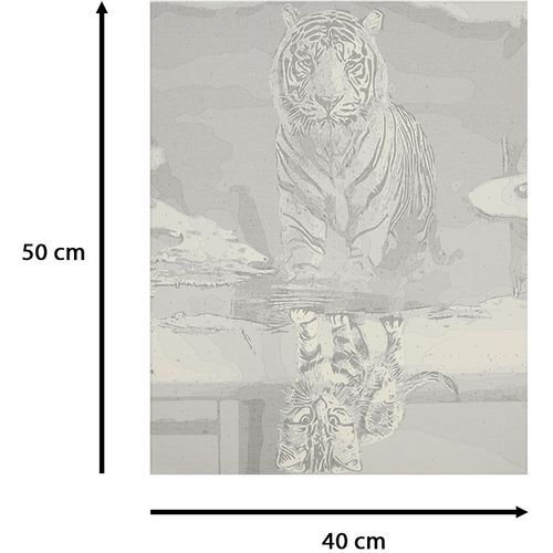 Bojanje po brojevima 40x50cm mačka-tigar slika 3