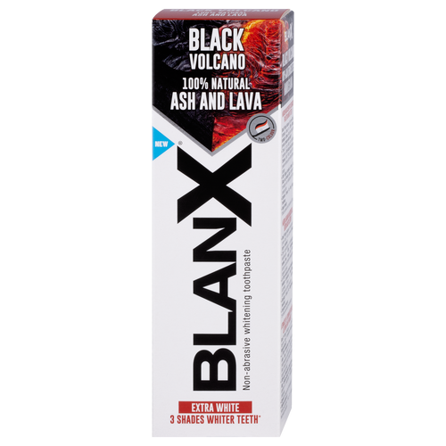 BlanX Black Volcano pasta za zube s prirodnim pepelom i lavom, 75 ml slika 1