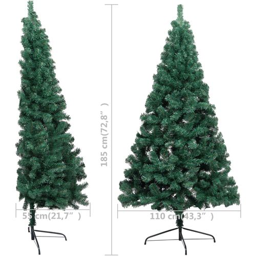 Umjetna polovica božićnog drvca sa stalkom zelena 180 cm PVC slika 13