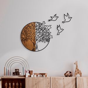 Tree And Birds 2 Walnut
Black Decorative Wooden Wall Accessory