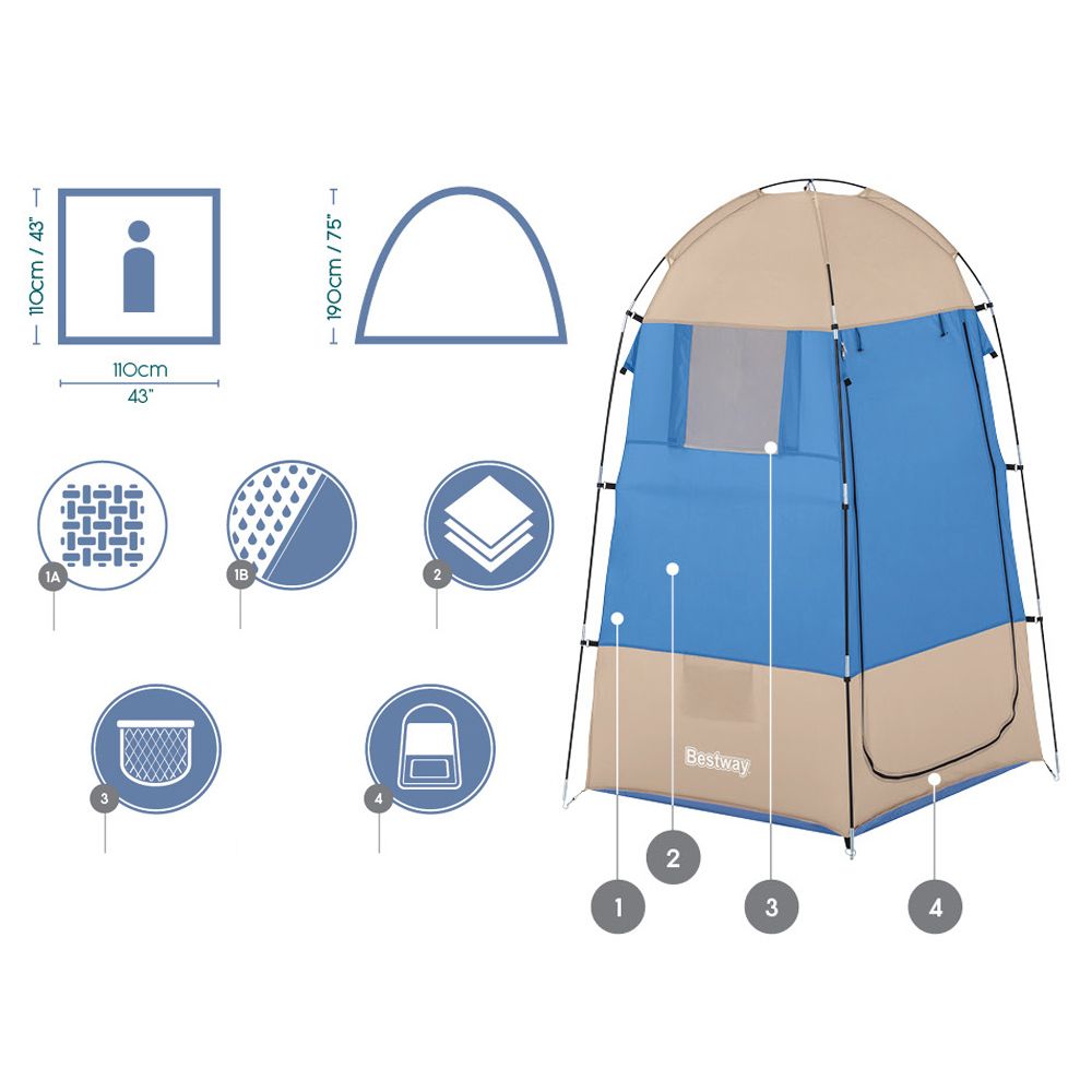 Bestway Šator za svlačionicu 110x190cm 68002 slika 2