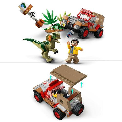 Playset Lego Jurassic Park 30th Anniversary 76958 Dilophosaurus Ambush 211 Dijelovi slika 8