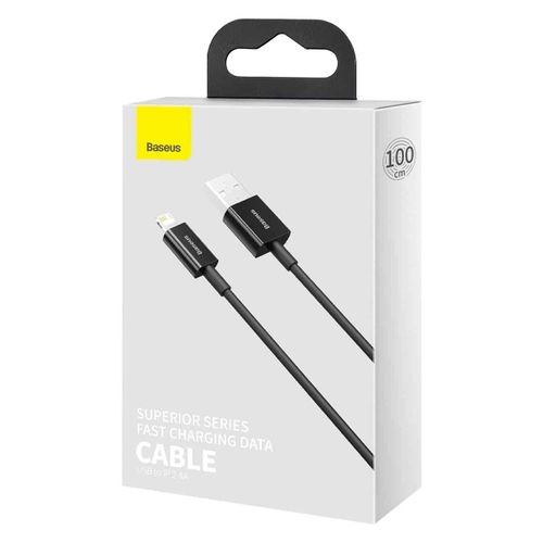 Baseus Superior Series kabel USB na iPhone 2.4A 1m (crni) slika 1