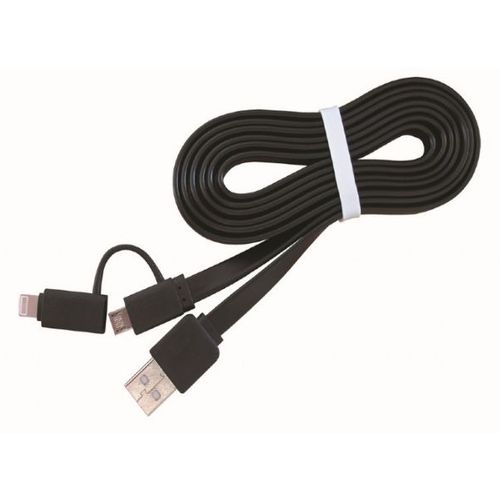 CC-USB2-AMLM2-1M USB charging combo cable iPhones 8-pin + Micro USB, black, 1 m slika 3
