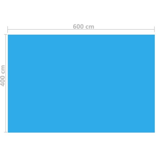 Pravokutni pokrivač za bazen 600 x 400 cm PE plavi slika 9