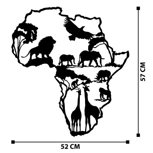 Wallity Metalna zidna dekoracija African 2 slika 7