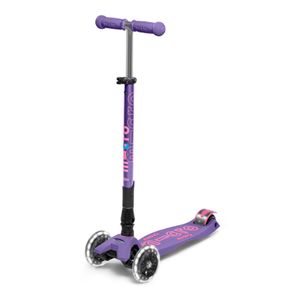 Micro Romobil Maxi Deluxe Foldable LED, Purple