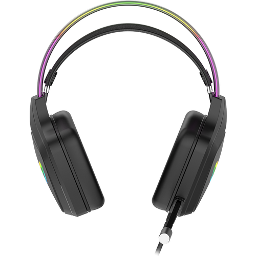 CANYON Darkless GH-9A, RGB gaming headset with Microphone, Microphone frequency response: 20HZ~20KHZ, ABS+ PU leather, USB*1*3.5MM jack plug, 2.0M PVC cable, weight:280g, black slika 3