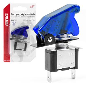 Prekidač sa maskom plavi svijetleći 12/24V