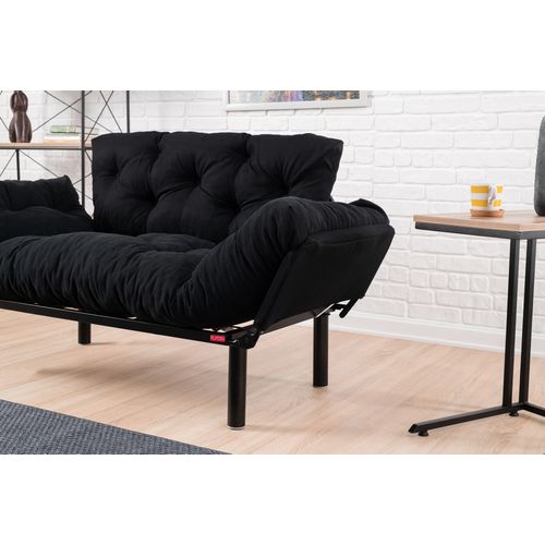 Atelier Del Sofa Dvosjed na razvlačenje NITTA crna, Nitta - Black slika 8