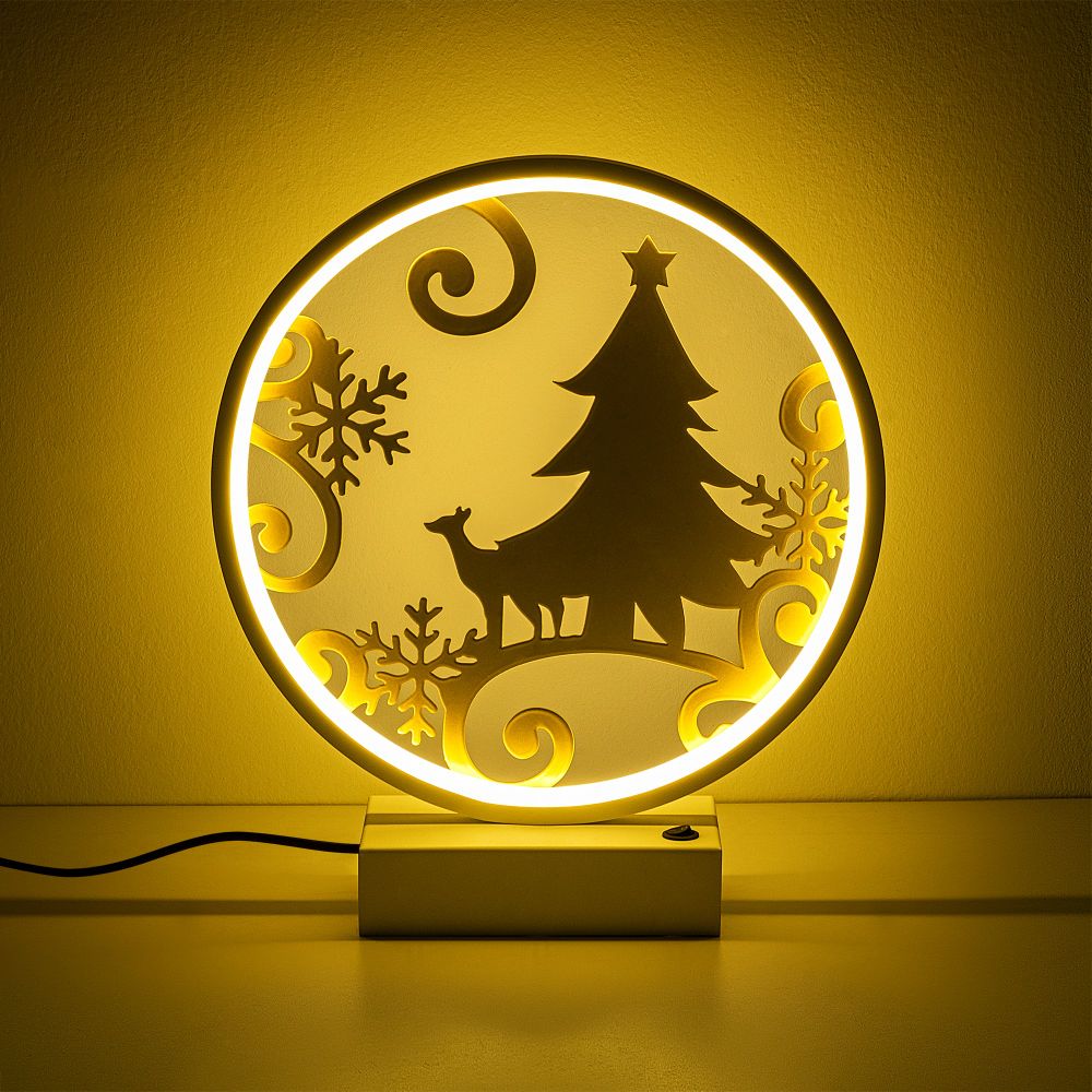 XMAS11 Bijela i Zlatna Stolna Lampa slika 6
