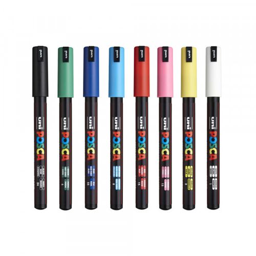 Marker Uni SET PC-3M POSCA /0.7mm 8 KOM osnovne boje slika 1