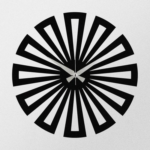 Enzoclock - S003 Black Decorative Metal Wall Clock slika 4