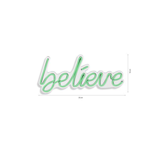 Wallity Ukrasna plastična LED rasvjeta, Believe - Green slika 8