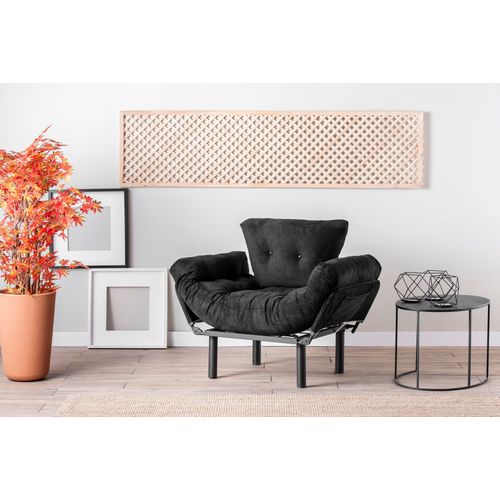 Atelier Del Sofa Fotelja, Crno, Nitta Single - Black slika 1