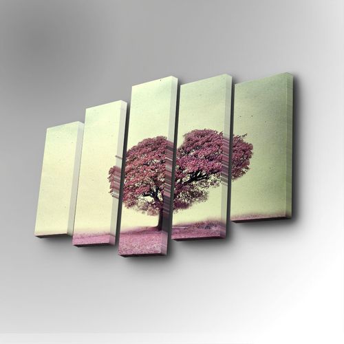 5PUC-067 Multicolor Decorative Canvas Painting (5 Pieces) slika 1