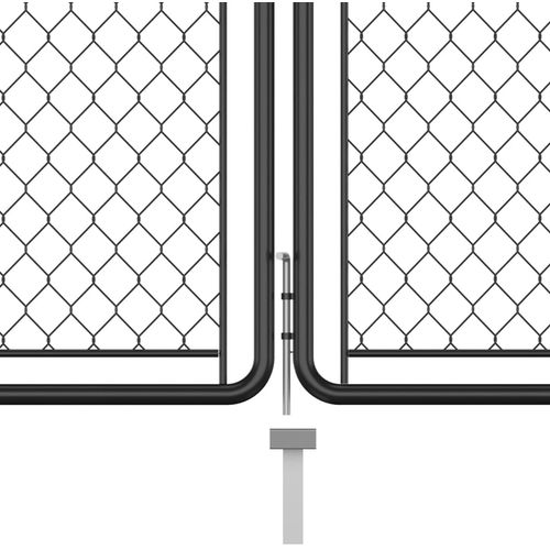 Vrtna vrata čelična 100 x 395 cm antracit slika 16