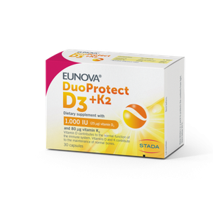 EUNOVA DUOPROTECT D3+K2 1000IU KAPSULE A30
