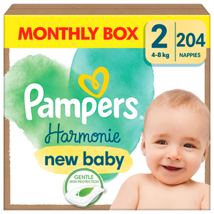 Pampers Harmonie pelene XXL mjesečno pakiranje, veličina 2, 204 komada