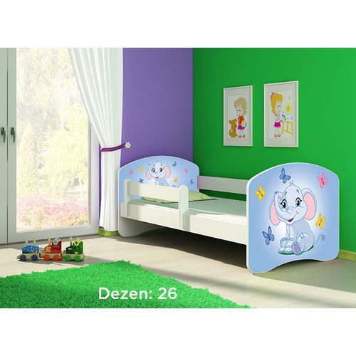 Deciji krevet ACMA II 180x80 + dusek 6 cm WHITE26 slika 1