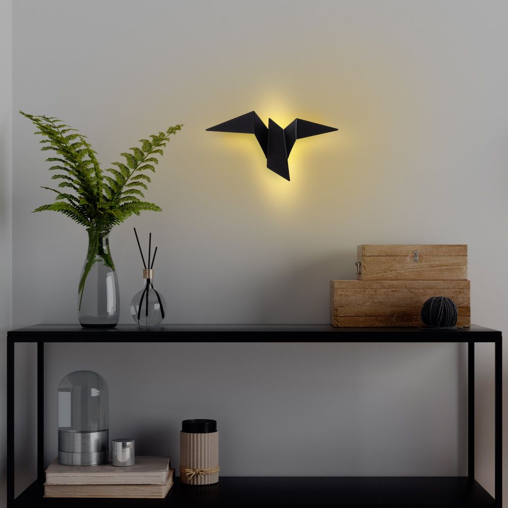 Pacalı - 13500 - M Crna Zidna Lampa slika 1