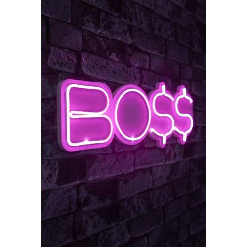 Wallity Ukrasna plastična LED rasvjeta, BOSS - Pink slika 8